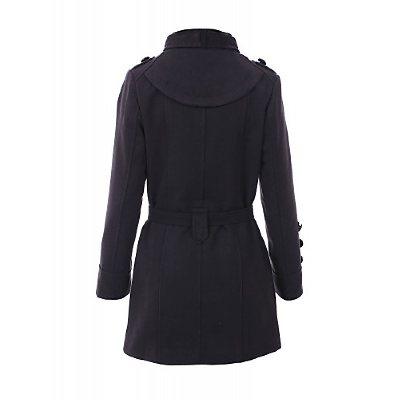 New WomenWoolen Coat Winter Slim Double Breasted Overcoat Winter Coats Long Outerwear for Women